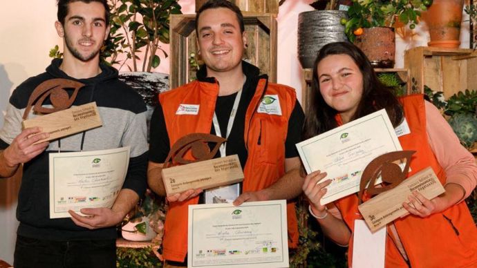 Podium 2019 en aménagements paysagers pour le niveau IV. ©Val’Hor